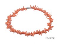 4x14mm Orange Coral Sticks Necklace