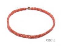 5x10mm Orange Irregular Coral Necklace