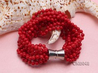 5mm Red Coral Bracelet