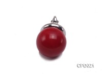 17x13mm Red Coral Pendant