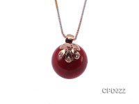 13mm Red Coral Pendant