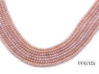 Wholesale  5X6mm pink Flat Pearl String