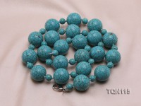 20mm&8mm Blue Round Turquoise Necklace