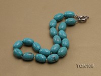 21x16mm Blue Oval Turquoise Necklace