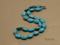 18x13mm Blue Oval Turquoise Necklace