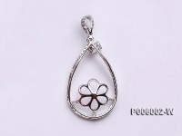 18k White Gold Pendant Bail Dotted with Diamonds