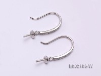 18k White Gold Earring Bail Dotted with Diamonds