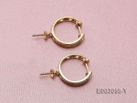 18k Yellow Gold Earring Bail Dotted with Diamonds