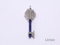 45x15mm Lapis Lazuli Pendant with Sterling Silver Bail