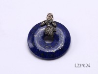 25mm Lapis Lazuli Pendant with Sterling Silver Bail