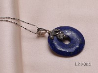 25mm Lapis Lazuli Pendant with Sterling Silver Bail