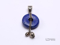 21mm Lapis Lazuli Pendant with Sterling Silver Bail
