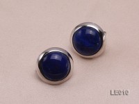 21mm Lapis Lazuli Earrings with Sterling Silver Studs