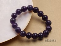12mm Round Amethyst Beads Elastic Bracelet