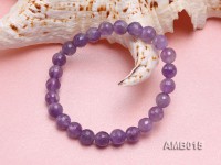 8mm Round Faceted Amethyst Beads Elastic Bracelet
