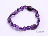 9x5mm Amethyst Beads Elastic Bracelet