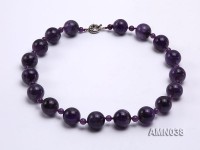 6-18mm Round Amethyst Beads Necklace