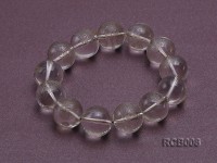 17.5mm Round Rock Crystal Beads Elasticated Bracelet