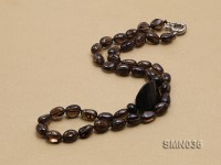 12x9mm Irregular Smoky Quartz Beads Necklace