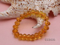 11.5x8mm Oval Faceted Citrine Beads Elasticated Bracelet