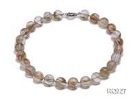 16mm Round Rutilated Quartz Beads Elasticated Necklace