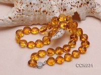 12x10x7mm Heart-shaped Citrine Beads Necklace