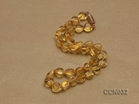 10x10x6mm Heart-shaped Citrine Beads Necklace
