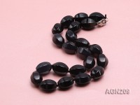 18x13mm Black Lozenge Agate Necklace