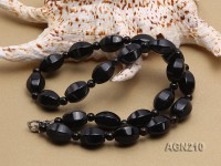 18x13mm Black Agate Necklace