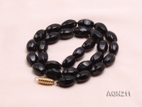 14×8.5mm Black Agate Necklace