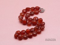 13mm Red Disc-shaped Agate Necklace