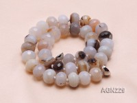 13.5x9mm Wheel-shaped Faceted Agate Necklace