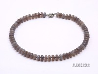 12x6mm Wheel-shaped Agate Necklace