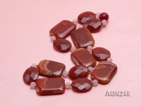 40x30mm Red Agate Necklace