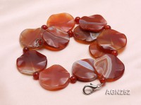 33mm Red Irregular Agate Necklace