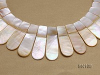 10×25-10x55mm White Shell Pieces Necklace