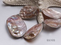 50×32-70x46mm Pink Carved Shell Necklace