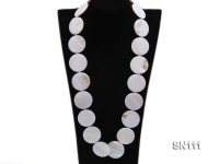 Natural Button-shaped White Shell Pieces Necklace