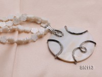 10mm White Shell Pieces Necklace