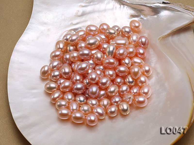 10*13mm Drop-shaped Pink Freshwater Loose Pearl