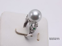 Luxury AAA 14mm Shiny White South Sea Pearl Ring