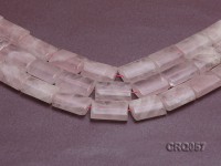 Wholesale 18x26mm Rectangular Rose Quartz Pieces String