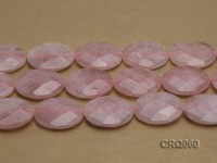Wholesale 30x40mm Oval Faceted Rose Quartz Beads String