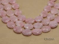 Wholesale 25x30mm Oval Faceted Rose Quartz Beads String