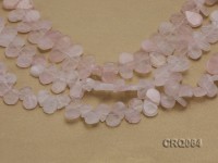 Wholesale 11x15mm Drop-shaped Rose Quartz Pieces String