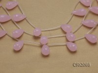 Wholesale 14x25mm Drop-shaped Rose Quartz Pieces String