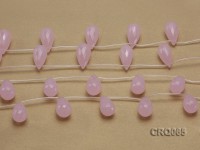 Wholesale 14x25mm Drop-shaped Rose Quartz Pieces String