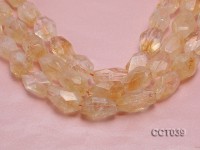 Wholesale 14x22mm Irregular Faceted Citrine Beads Loose String