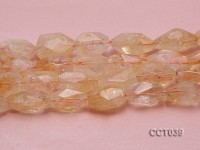 Wholesale 14x22mm Irregular Faceted Citrine Beads Loose String