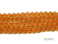 Wholesale 10.5mm Round Faceted Citrine Beads Loose String